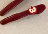 Pinza para el Cabello de Flequillo de Manzanita Linda Estilo Coreano para Niñas, Pasador de Flequillo Lateral de Alta Calidad en Rojo Ankara