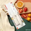 Hongdali Cuchillo de Fruta de Belleza Acero Inoxidable Hogareño para Cortar Frutas y Verduras Portátil Compacto Color Caramelo
