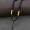 Cordão Pingente Grosso Tecido à Mão Pingente de Jade Dourado Colar Pingente de Jade Corda para Pingente Masculino Pingente de Pescoço com Corda