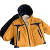 Parka de Invierno para Niños Kino Nueva Llegada Ropa Infantil Estilo Coreano para Niños Cortavientos para Exteriores Chaqueta Cálida Acolchada de Algodón Abrigo Engrosado