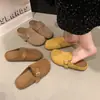 Zapatos Birkenstock de Suela Gruesa, Medias Pantuflas de Suela Blanda para Aumentar la Altura, Nuevas Pantuflas Retro de Dedo para 2025, Slip-Ons para Uso Exterior