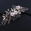 Nuevo Peine de Cabello de Cristal Chino Tejido a Mano Súper Brillante Flor de Perla Peine Accesorios para el Cabello Antiguos de Banquete de Boda Nupcial