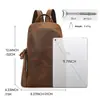 Mochila Multifuncional para Hombre de Cuero Genuino Transfronteriza, Bolso de Hombro de Gran Capacidad, Pechera para Hombre