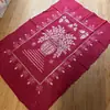 Mantel tradicional teñido con nudos de Zhoucheng, Dali, Yunnan, Mantel para mesa de café, Tela para colgar en la pared teñida con nudos hecha a mano, Tela decorativa para el hogar étnica