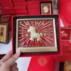 Popular Ornamento Gato da Sorte em Ouro Puro 999, Bolsa da Fortuna em Ouro, Decoração de Quadro para Sala de Estar Presente