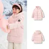 Roupas Infantis Balabala Nova Jaqueta de Penas para Meninos e Meninas, Casaco Quente de Comprimento Médio de Inverno para Crianças Mais Velhas