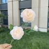 3 peonías extranjeras, flores artificiales para decoración de bodas y hogares, flores falsas, tres rosas extranjeras al por mayor