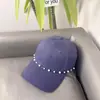 Gorra de Color Decorada con Perlas para Mujer, Sombrilla de Primavera y Verano, Adelgazante de Rostro, Copa Suave, Estilo Coreano Versátil, Gorra de Béisbol Transpirable