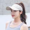 Sombrero vacío Yiwu Spot para mujer, sombrero de verano transpirable con protección solar, sombrero de playa para jugar, sombrero de sol rojo de red que combina con todo.