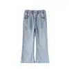 Jeans para Niña Little Fite 2026 Otoño Nuevo Estilo Moda para Niños Grandes Pantalones de Pierna Ancha Casual para Adolescentes Pantalones Largos para Niños