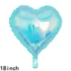 Nuevo Globo Transparente de Papel de Aluminio de 18 Pulgadas con Forma de Corazón y Pentagrama, Globo Redondo Láser Arcoíris, Globo para Fiesta de Cumpleaños