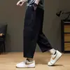 Pantalones Casuales Cortos de Moda Simples Versátiles de Verano para Hombre Adolescente Trendy Holgados Harem Patchwork de Pierna Ancha