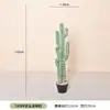 Cactus Desierto Artificial Columna Planta Verde Falsa para Interior y Exterior Paisajismo Planta en Maceta de Pie Exhibición de Ventana de Centro Comercial Alta Simulación