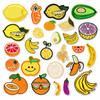 Patches Bordados de Limão, Maçã, Banana, Abacate, Laranja Bordados Computadorizados para Bolsas, Moletons, Patches Manuais DIY