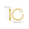 Amazon Hot Selling Vintage Woven Twist Brincos Cobre Banhado 18k Ouro Real Moda Nicho Design Brinco Anel Orelha Clipe