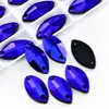 Accesorios de Diamante Irregulares Cosidos a Mano con Borde Biselado de Vidrio Marquise Hebilla Plana Galvanizada Fondo Plano Artículos Creativos para Decoración de Zapatos, Sombreros y Ropa DIY