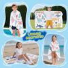 [Modelo de Colaboración para Piscina] Poncho de Microfibra con Broche del Fabricante Original, Toalla de Playa y Toalla de Baño Anticaída para Niños