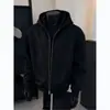 Sudadera con cremallera de color liso para hombre, holgada, con hombros caídos, chaqueta cárdigan casual, fuente de ropa para hombre, se puede personalizar con logo impreso