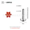 Brincos de Liga de Titânio F136 para Piercing na Orelha, Brincos de Flor com Sete Pedras Redondas, Piercings de Língua, Piercings de Lábio, Acessórios para Piercing, Zircônia