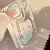 Funda con temática de playa de dibujos animados para iPhone 17 Pro Max, Apple 18, Soporte de sirena para 16, Purpurina para 13, Funda suave para 11