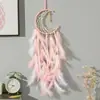 Atrapasueños de Luna Carrillón de Viento Adorno Colgante Regalo de Graduación para Estudiante Regalo Creativo de Cumpleaños Colgante de Red de Sueños Hecho a Mano Pura