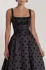 Vestido de Verano Nuevo Estilo Europeo y Americano con Lazo de Perlas Espalda Descubierta Delgado Línea A Moda Estilo Chica Caliente Falda Corta