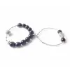 Pulseira Magnética Preta Brilhante Estilo Coreano Criativo Gravidade para Homens e Mulheres, Par de Pulseiras de Cristal Mutuamente Atraentes, Joia de Casal