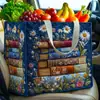 Bolsa de Tote Impresa Digitalmente 3D de Comercio Exterior Transfronterizo Bolsa Acolchada Acolchada Serie de Flores de Dibujos Animados