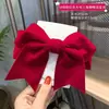 Pasador de Pelo con Lazo Rojo Adorno para el Cabello de Niñas Accesorios para el Cabello de Otoño e Invierno Pasador Festivo del Día Nacional Elegante Dulce Elegante Pinza Superior