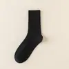 Calcetines de media pantorrilla para hombre, algodón puro, primavera y otoño, de doble aguja, calcetines 100% algodón para hombre, calcetines de algodón al por mayor, para hombre, antiolor, absorción de sudor, calcetines largos
