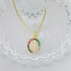 Nuevos Accesorios DIY para Mujer Pendientes Colgantes de Serpiente con Microincrustaciones de Cobre Zirconia de Colores Collar Accesorios Versátiles