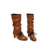 Botas para Mujer Talla Extra Grande Europeas y Americanas de Amazon, Zapatos de Mujer de Tacón Alto para Otoño e Invierno, Talla 40-50, Botas de Piel, Tacón de Aguja, Botas de Moda sin Cordones para Mujer