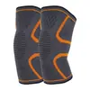 Rodilleras deportivas, rodilleras de punto de nailon, mangas compresivas elásticas para la pierna, rodilleras de punto para baloncesto, fitness, correr y ciclismo
