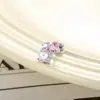 Novo Exclusivo Coração Geométrico Zircônia Hensen Luxo Acessível Cool Nicho Ins Piercing de Cartilagem Osso da Orelha Unha