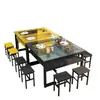 Mesa de pintura em vidro para estudantes, mesa de arte, mesa e cadeira para aulas de reforço e treinamento, mesa de desenho para jardim de infância de caligrafia artesanal