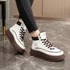 [Personalizado] Kt2806 Novo 2024 Outono e Inverno Quente Cano Alto Sapatos Femininos Forrado com Lã Sapatos de Algodão Sola Grossa Forrado com Lã para Aumentar a Altura