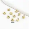 Chapado en Cobre Color Oro Verdadero 18K Conservación del Color Circonita Panal Moneda Perla Accesorios DIY Pulsera Collar Material para Cuentas C45