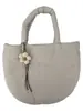 Nueva colección Otoño/Invierno 2026: Bolso de mano minimalista de color liso para mujer, bolso tote pequeño, adecuado para el trabajo y los desplazamientos, bolso acolchado de algodón estilo coreano
