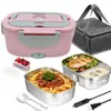 Caja de Comida Caliente Portátil Sin Agua para Coche que se Puede Conectar, Adecuada para Trabajadores de Oficina, con Funciones de Aislamiento y Calefacción