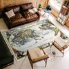 Alfombra con diseño de mapa del mundo de Amazon para sala de estar, estudio, dormitorio, mesita de noche, antideslizante