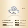 Anel de Prata 925 com Moissanita, Anel de Casamento Fashionable de Luxo Leve de Nicho de Alta Qualidade, Anel Feminino de Luxo Leve Estilo Ins, Em Estoque Transfronteiriço