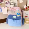 Mochila infantil nueva con bloques de color, linda y ligera, adecuada para estudiantes de primaria, niños y niñas, mochila para viajes de bebés y jardín de infantes