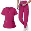 Amazon Uniformes Quirúrgicos de Manga Corta para Mujer, Camisetas Cortas para Enfermeras y Cirujanos, Batas de Aislamiento para Profesionales Médicos