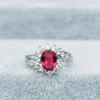 Zhen Rong desea Anillo de Plata 925 Chapado con Gema Azul Zircón Grupo Europeo y Americano Más Vendido Joyería de Plata Venta al por Mayor
