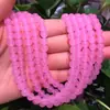 Pedras Naturais Soltas de Calcedônia Rosa Acessórios para Colares Redondos Artesanais DIY Material Semi-Acabado Pulseira Feminina Atacado