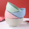 Bol grande de paja de trigo de 20 cm, bol para fideos instantáneos, bol para ramen, dormitorio de estudiante, resistente a caídas, plástico PP para el hogar, bol para sopa, bol para fideos de arroz