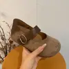Zapatos Mary Jane Retro Zapatos de Mujer 2026 Nuevo Otoño Versátiles Suela Blanda Corte Bajo Zapatos Individuales Fondo Plano Aumento Oculto de Altura Zapatos Birkenstock