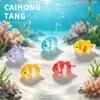 Figuritas de resina de pez payaso transparentes, mini accesorios de peces con temática oceánica, decoraciones para acuarios de micropaísaje