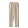 Pantalones rectos de alta gama para madres, nuevo estilo de otoño, adecuados para mujeres mayores de 50 años, estilo comercial, pantalones versátiles de color liso ajustados para mujeres de mediana edad y mayores