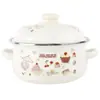 Olla Gruesa de Porcelana Esmaltada de 16-26cm, Olla para Sopa, Sartén Plana, Olla para Estofado, Olla para Fideos, Olla Caliente, Recipiente para Manteca